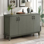 4-Door Sideboard with Adjustable Shelves and Metal Handles