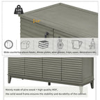 4-Door Sideboard with Adjustable Shelves and Metal Handles