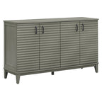 4-Door Sideboard with Adjustable Shelves and Metal Handles