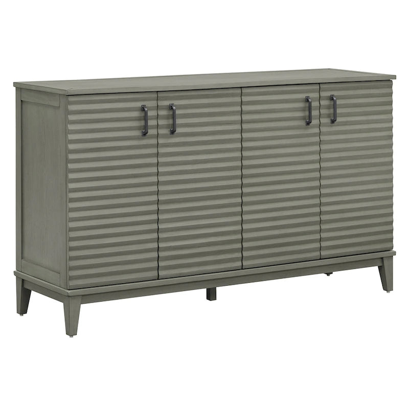 4-Door Sideboard with Adjustable Shelves and Metal Handles