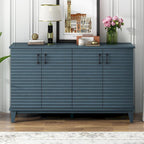 4-Door Sideboard with Adjustable Shelves and Metal Handles
