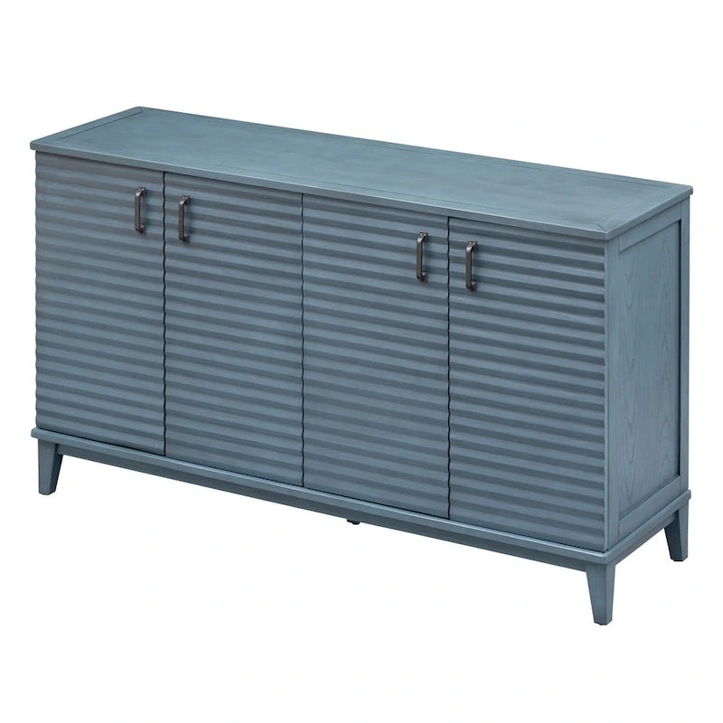 4-Door Sideboard with Adjustable Shelves and Metal Handles