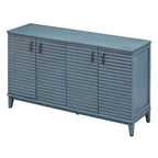 4-Door Sideboard with Adjustable Shelves and Metal Handles