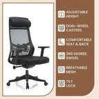 Ergonomic Mesh Back Office Chair with Adjustable Height and Armrests