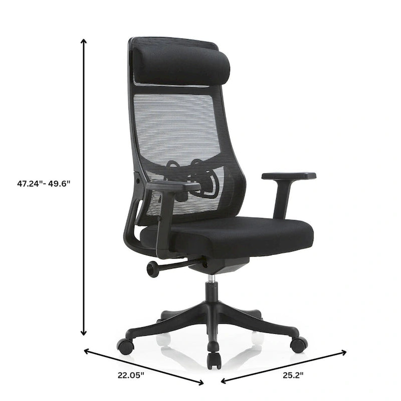 Ergonomic Mesh Back Office Chair with Adjustable Height and Armrests