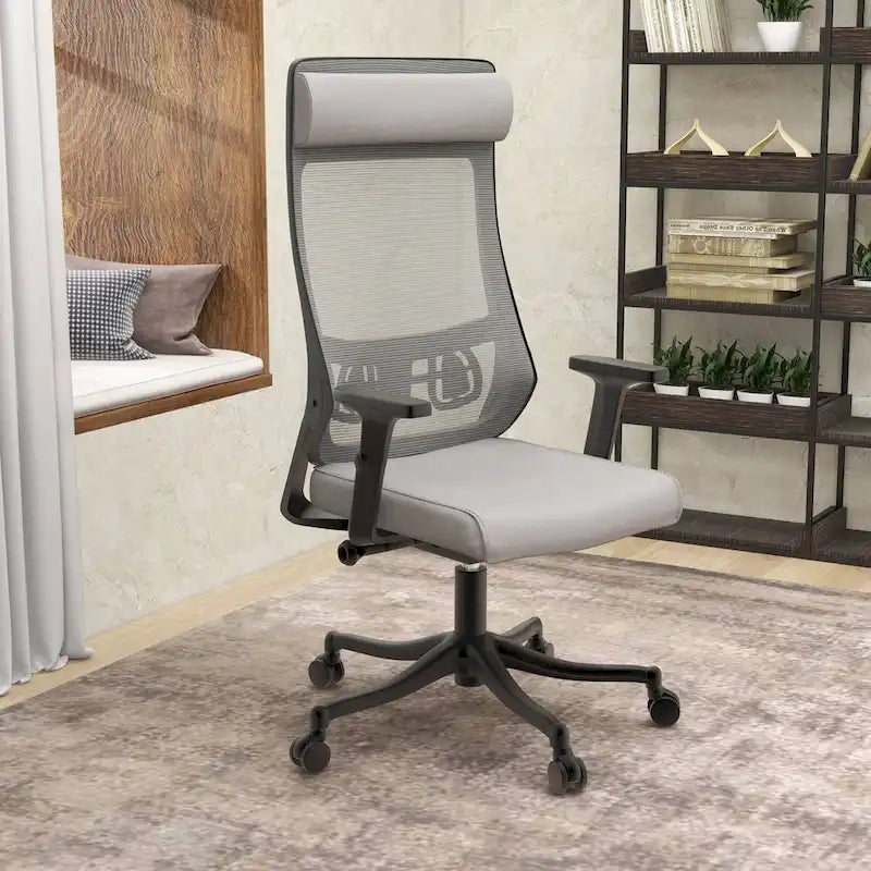 Ergonomic Mesh Back Office Chair with Adjustable Height and Armrests