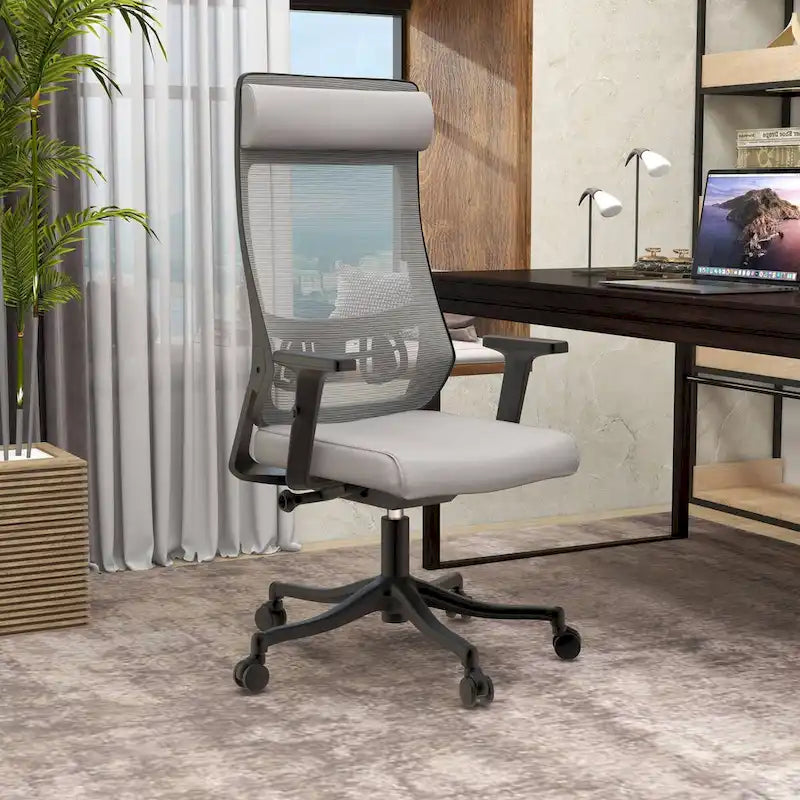 Ergonomic Mesh Back Office Chair with Adjustable Height and Armrests