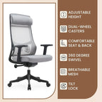 Ergonomic Mesh Back Office Chair with Adjustable Height and Armrests
