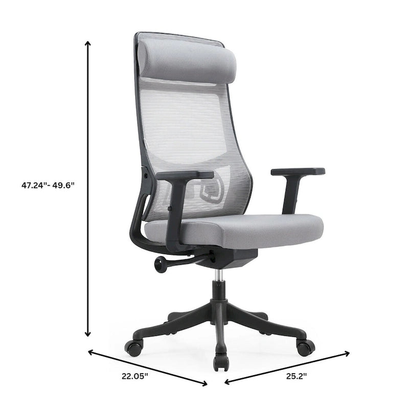 Ergonomic Mesh Back Office Chair with Adjustable Height and Armrests