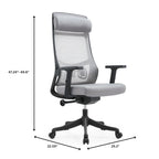 Ergonomic Mesh Back Office Chair with Adjustable Height and Armrests