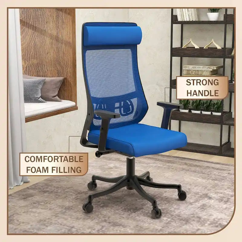Ergonomic Mesh Back Office Chair with Adjustable Height and Armrests