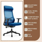 Ergonomic Mesh Back Office Chair with Adjustable Height and Armrests