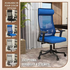Ergonomic Mesh Back Office Chair with Adjustable Height and Armrests