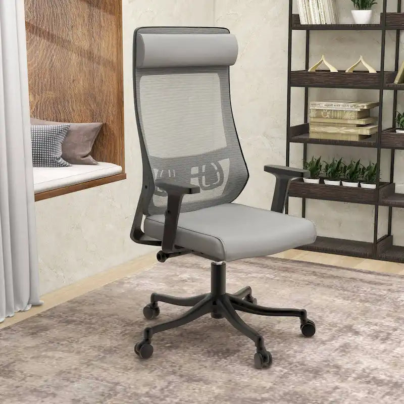 Ergonomic Mesh Back Office Chair with Adjustable Height and Armrests