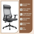 Ergonomic Mesh Back Office Chair with Adjustable Height and Armrests