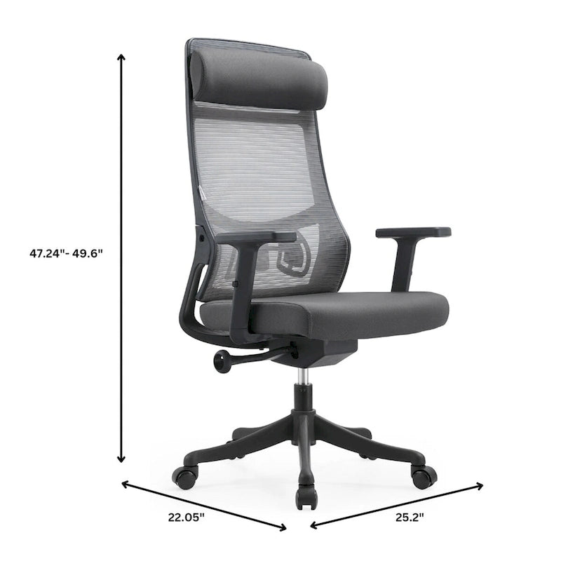 Ergonomic Mesh Back Office Chair with Adjustable Height and Armrests